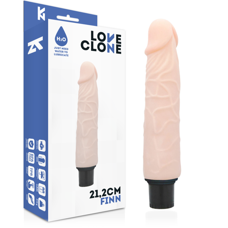 Vibratore Realistico Autolubrificante Loveclone Finn — 21 cm