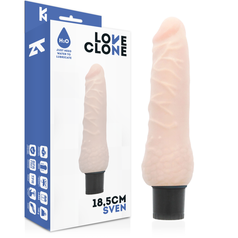 Vibratore Realistico Autolubrificante Loveclone Sven — 18,5 cm