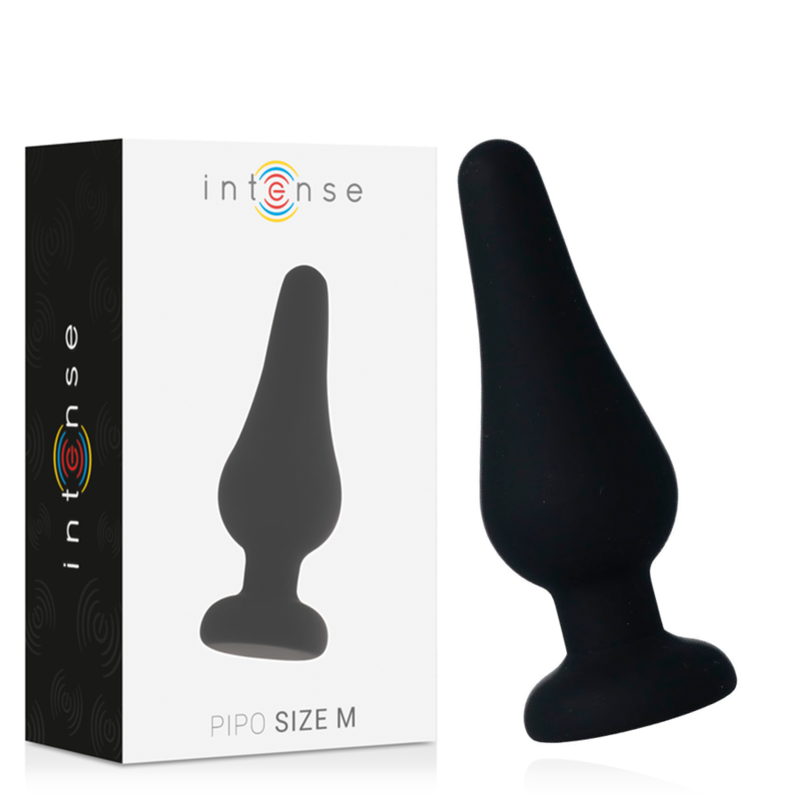 Plug Anale in Silicone Intense Pipo M — 11 cm, Nero