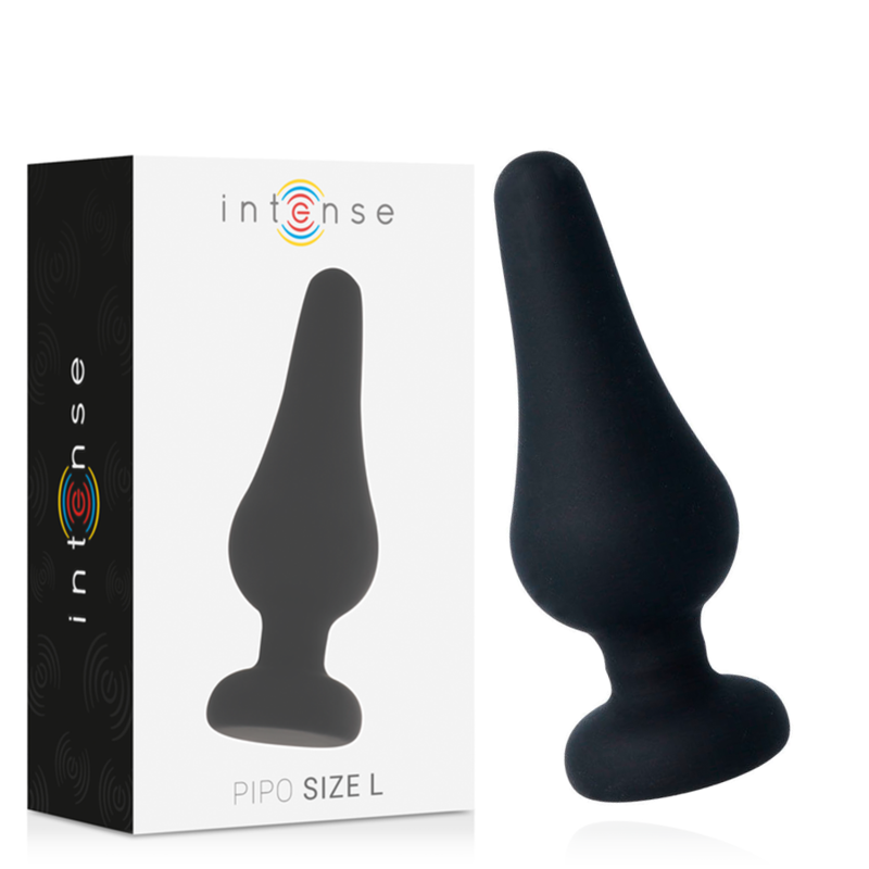 Plug Anale in Silicone Intense Pipo L — 13 cm, Nero