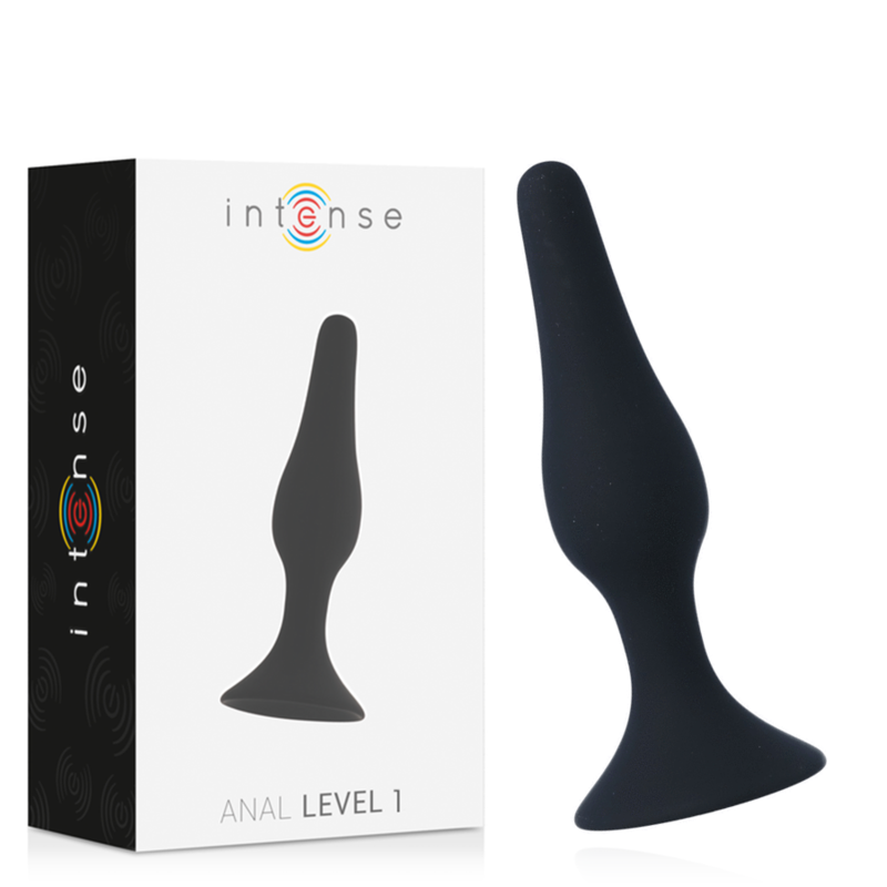Plug Anale in Silicone Intense Anal Level 1 — 10,5 cm, Nero