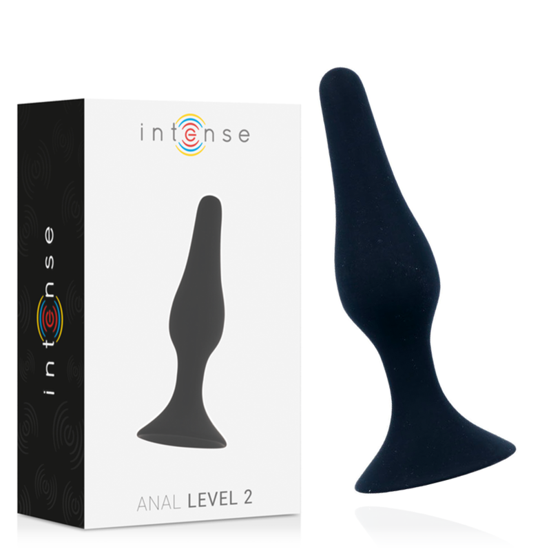 Plug Anale in Silicone Intense Anal Level 2 — 11,5 cm, Nero