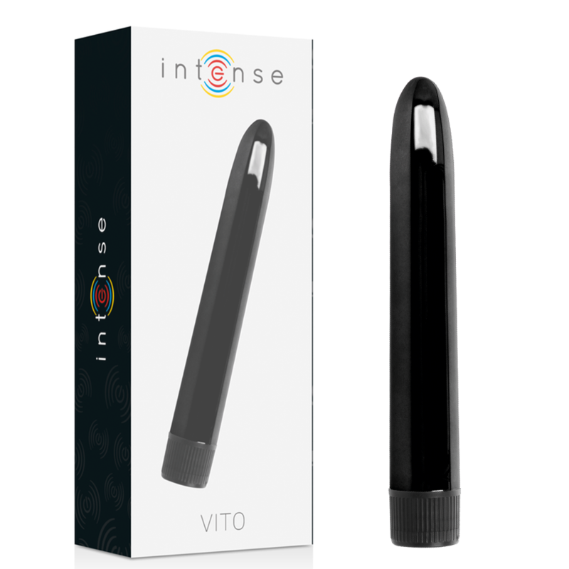 Vibratore Classico Intense Fun Toys Vito — 17 cm, Nero