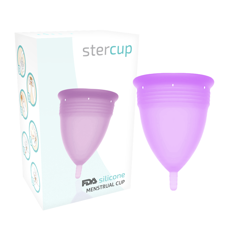 Coppetta Mestruale in Silicone Stercup — Taglia L, Lilla