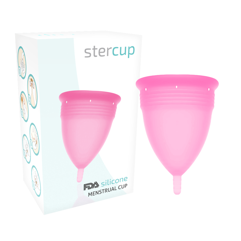 Coppetta Mestruale in Silicone Stercup — Taglia L, Rosa