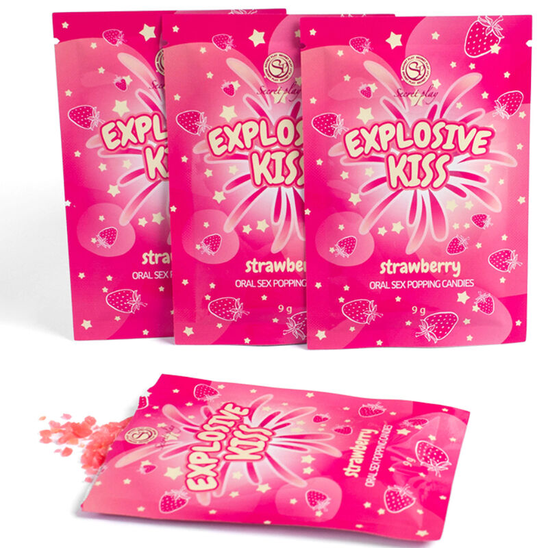 Caramelle Scoppiettanti per Sesso Orale Secretplay — Fragola