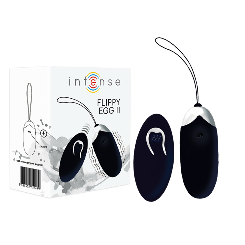 Uovo Vibrante con Telecomando Intense Flippy II — Nero