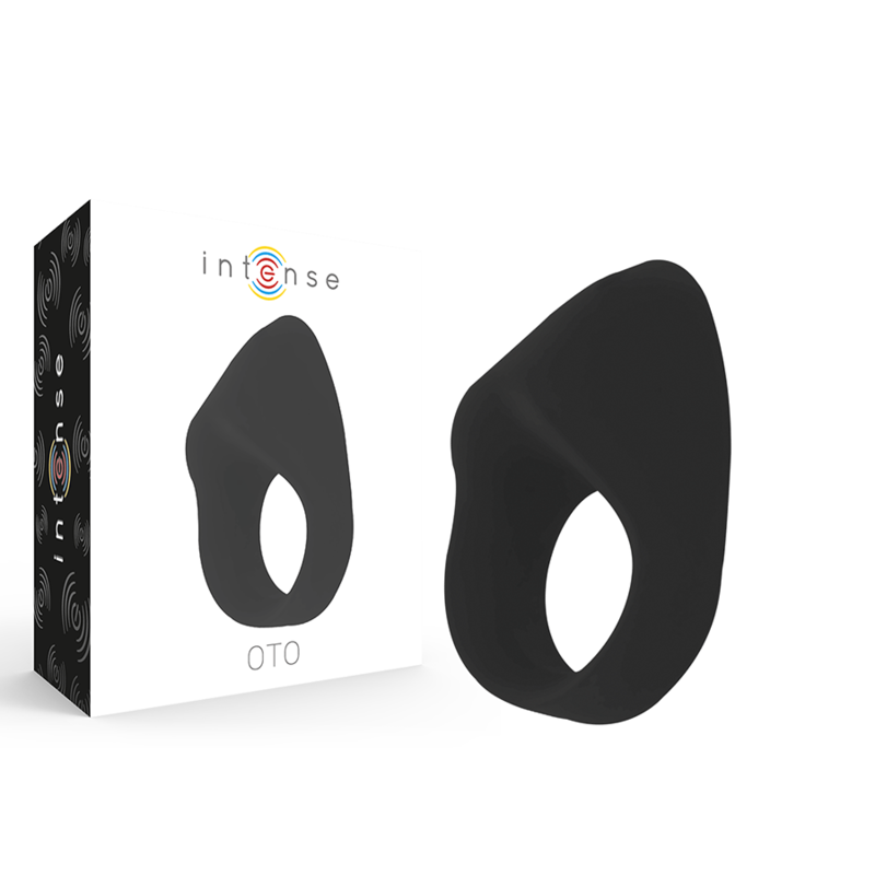Anello Fallico Vibrante Ricaricabile Intense OTO — Silicone Nero
