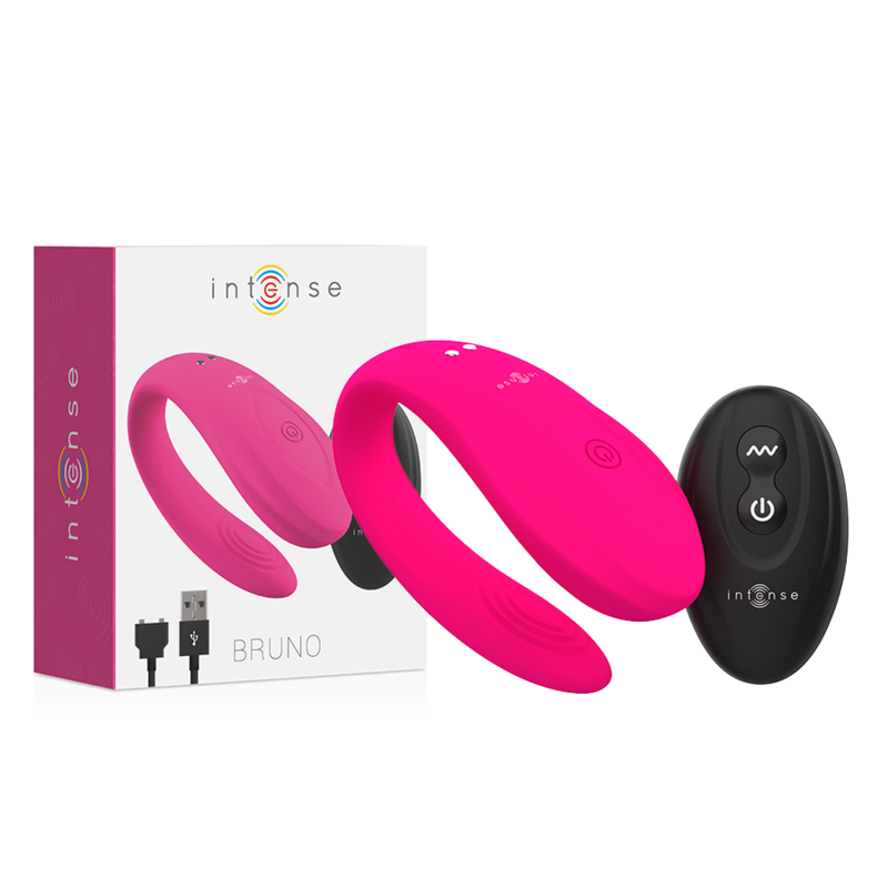 Vibratore per Coppie Intense Bruno — Doppia Stimolazione, Rosa