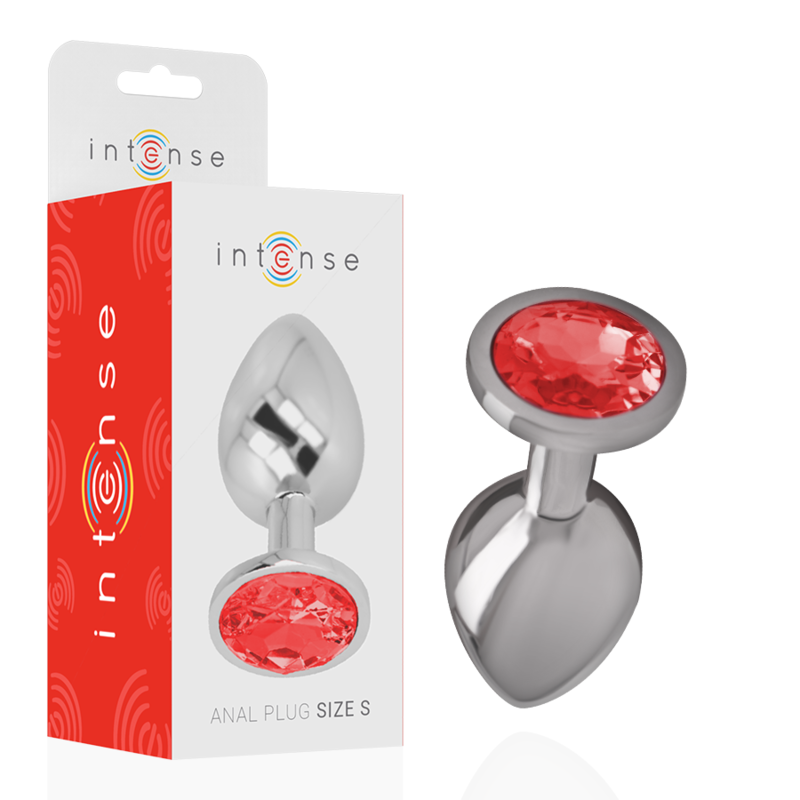 Plug Anale in Metallo Intense Diamond Jewel — Cristallo Rosso, S