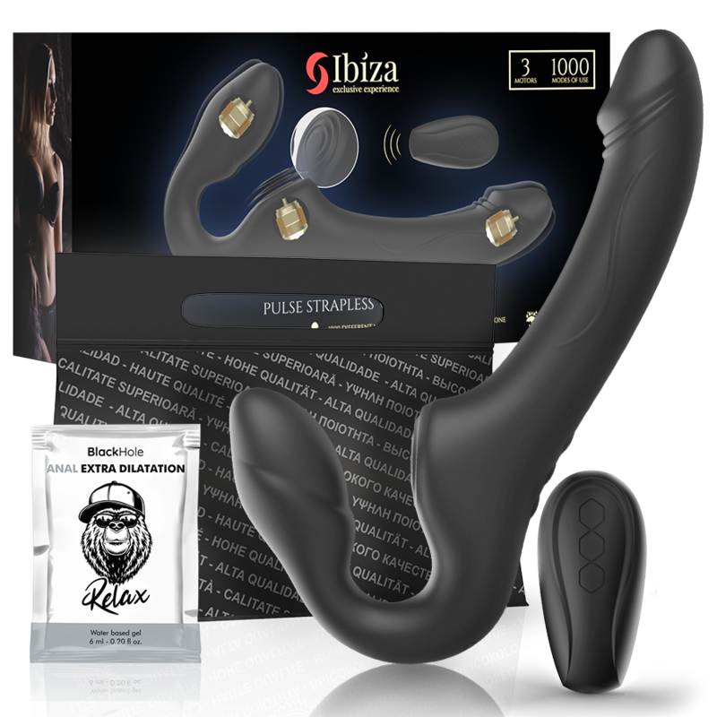 Imbracatura Strapless Vibrante Ibiza — Silicone, 3 Motori