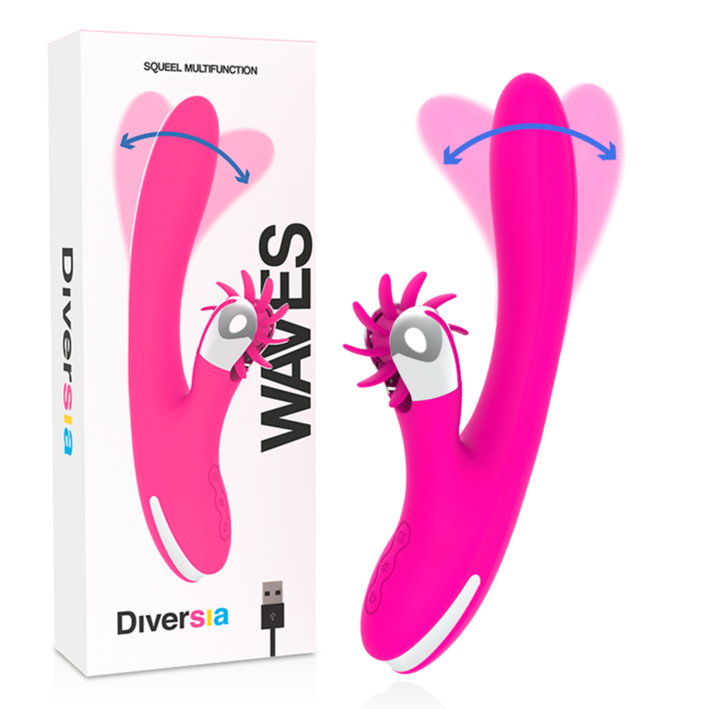 Vibratore Rabbit Diversia Coniglio Onde — 24 cm