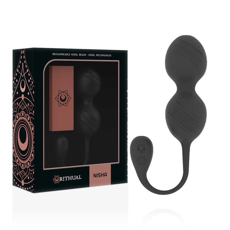 Sfere Kegel Vibranti Ricaricabili Rithual Nisha — Nere