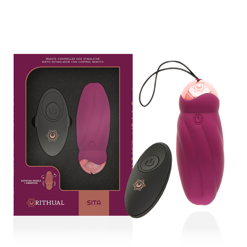 Uovo Vibrante con Rotazione Perline Rithual Sita — Telecomando