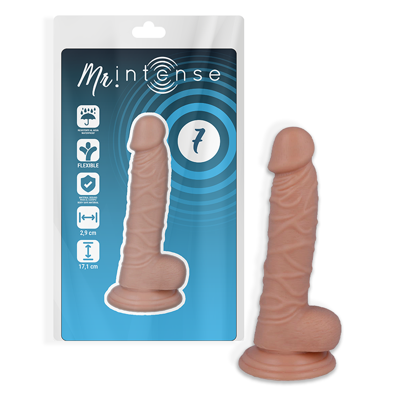 Dildo Realistico Mr. Intense 7 — 17 cm, Gomma PVC Flessibile