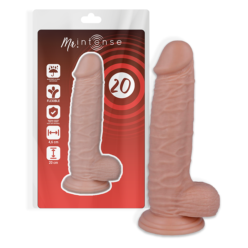 Dildo Realistico Mr. Intense — 20 cm, Gomma PVC Ipoallergenico