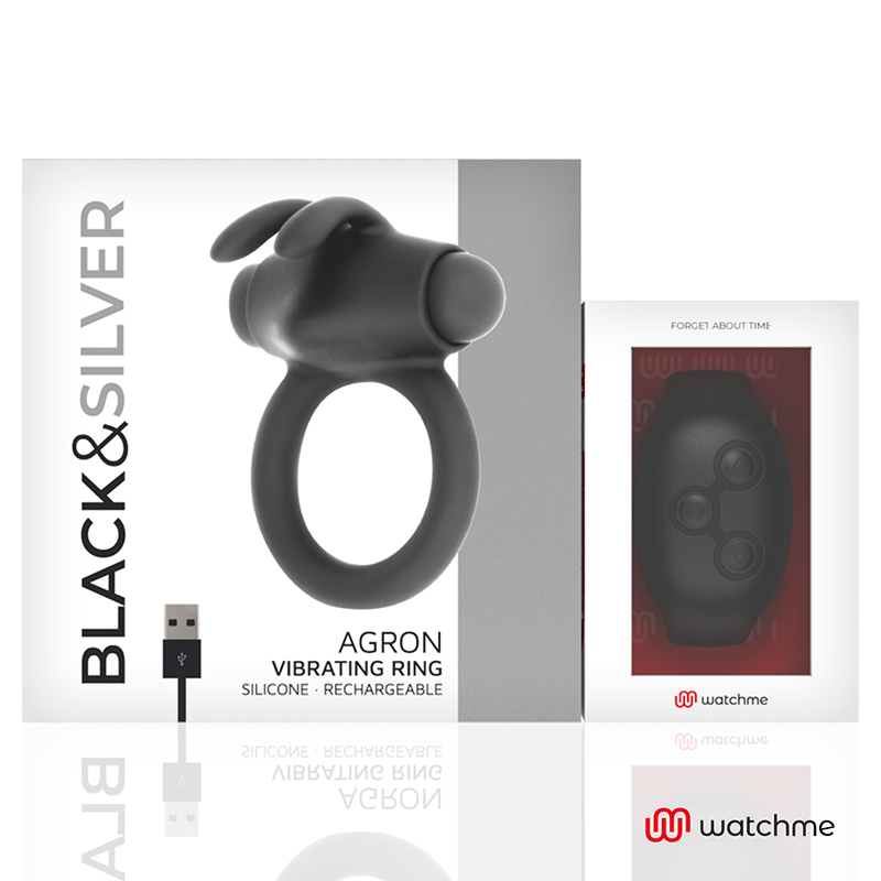 Anello Fallico Vibrante con Telecomando Black&Silver Agronme