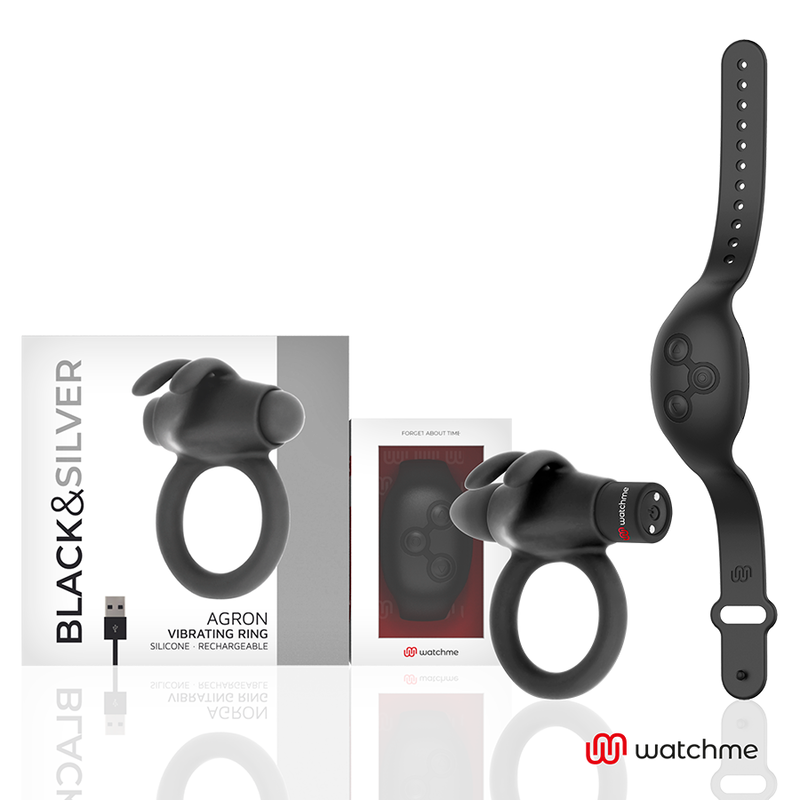 Anello Fallico Vibrante con Telecomando Black&Silver Agronme