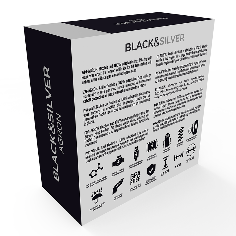 Anello Fallico Vibrante con Telecomando Black&Silver Agronme