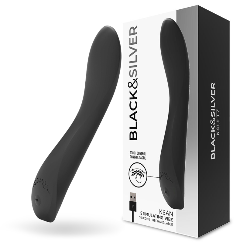 Vibratore Touch Control Black&Silver Kean — Silicone, USB