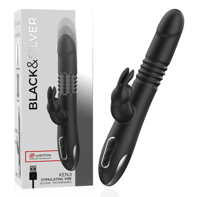 Vibratore Stimolante Wireless Black&Silver Kenji — Silicone