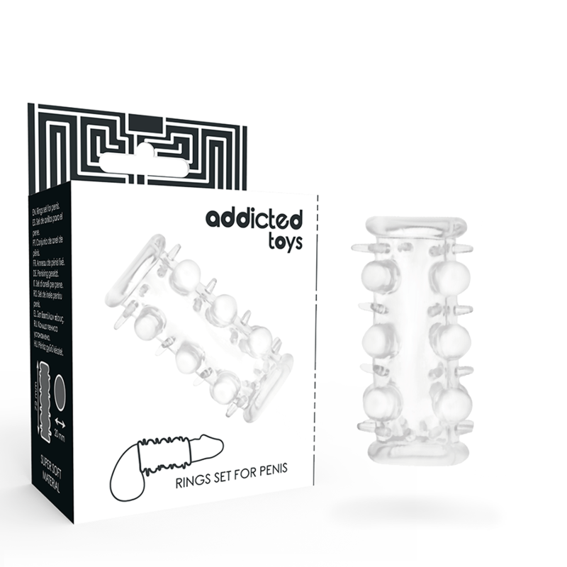 Guaina Fallica con Anello Addicted Toys — Trasparente