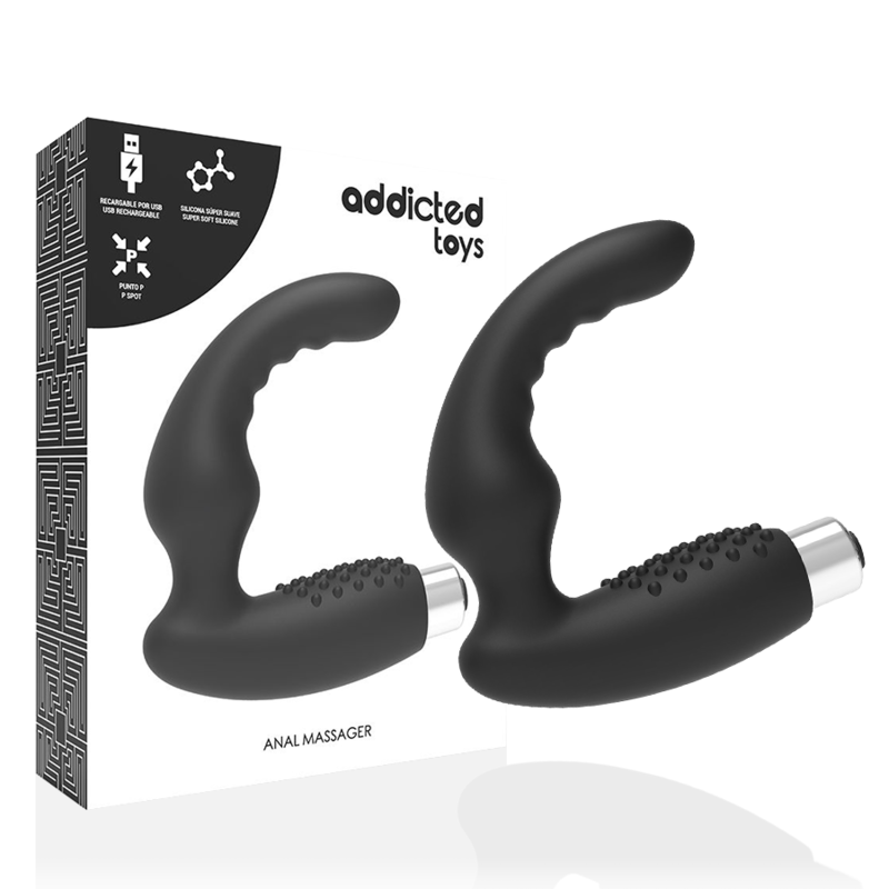 Vibratore Prostatico Ricaricabile Addicted Toys Modello 2 — Nero
