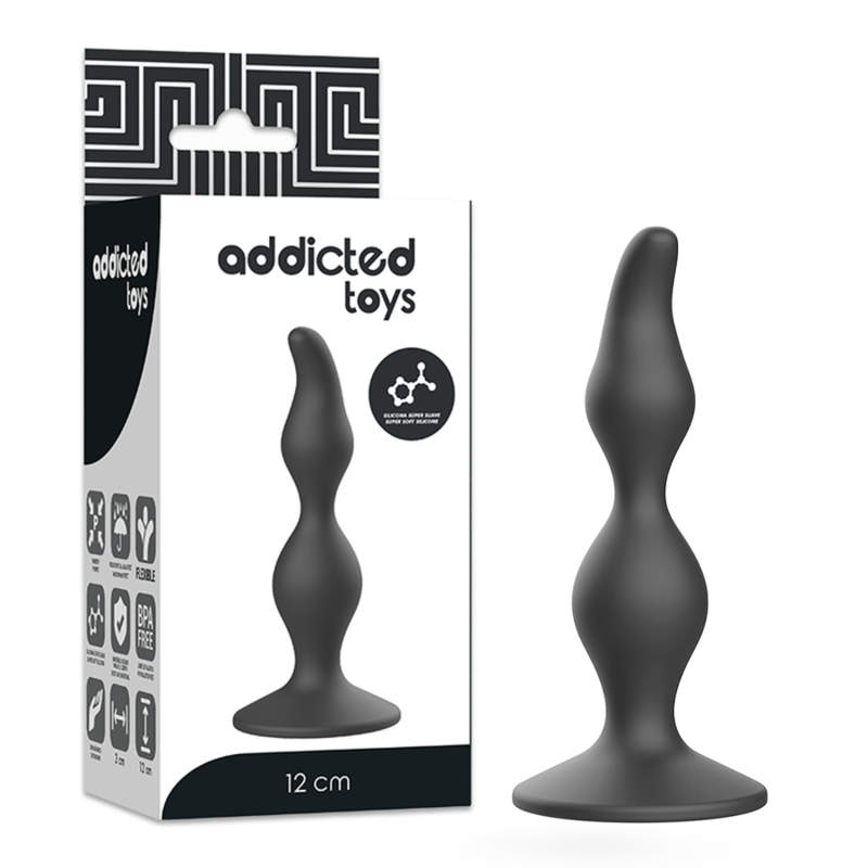 Plug Anale Addicted Toys — Silicone Nero 12 cm