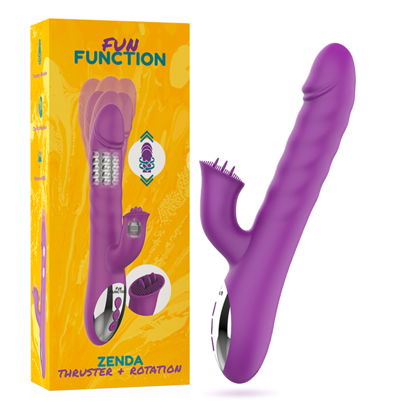 Vibratore Rabbit Thrust e Rotazione Fun Function Zenda