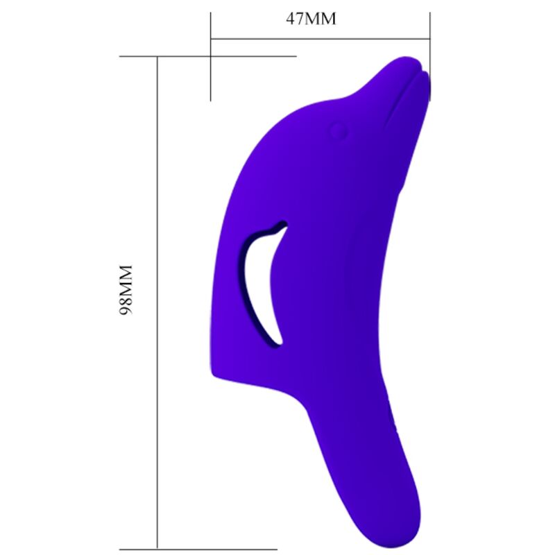 Vibratore da Dito Pretty Love Delphini — Silicone, 10 Funzioni