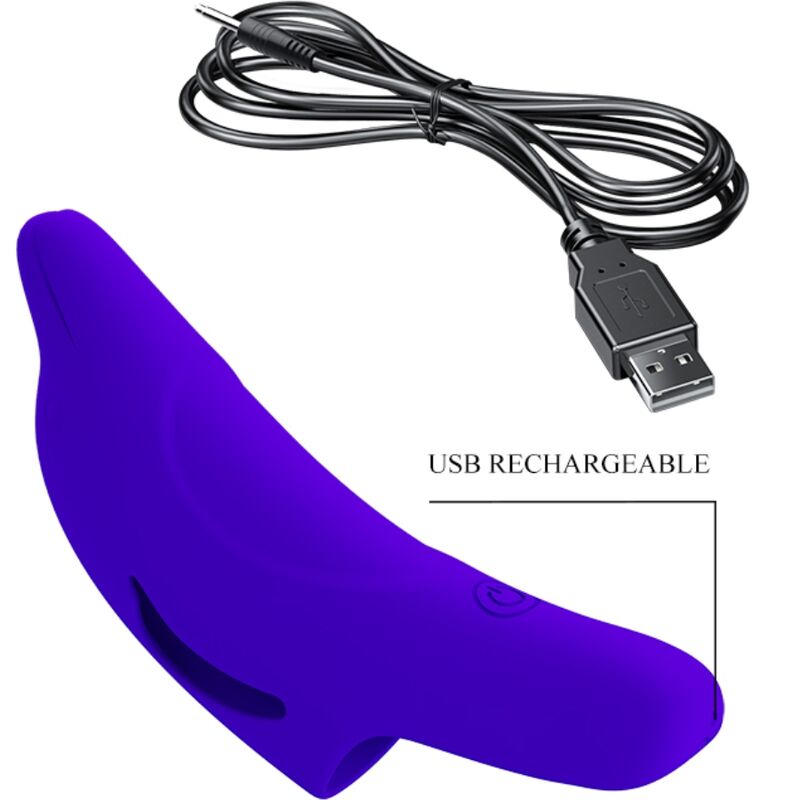 Vibratore da Dito Pretty Love Delphini — Silicone, 10 Funzioni