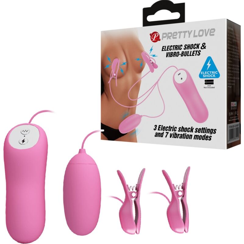 Pinzette Vibranti Capezzoli con Elettrostimolazione Pretty Love