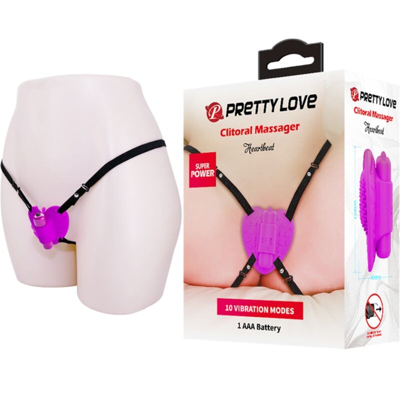 Stimolatore Clitoride Pretty Love Heartbeat — 10 Modalità, Viola