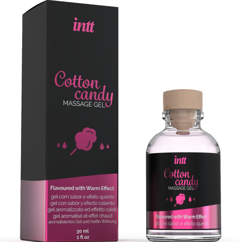 Gel da Massaggio Erotico Riscaldante INTT Cotton Candy — 30 ml