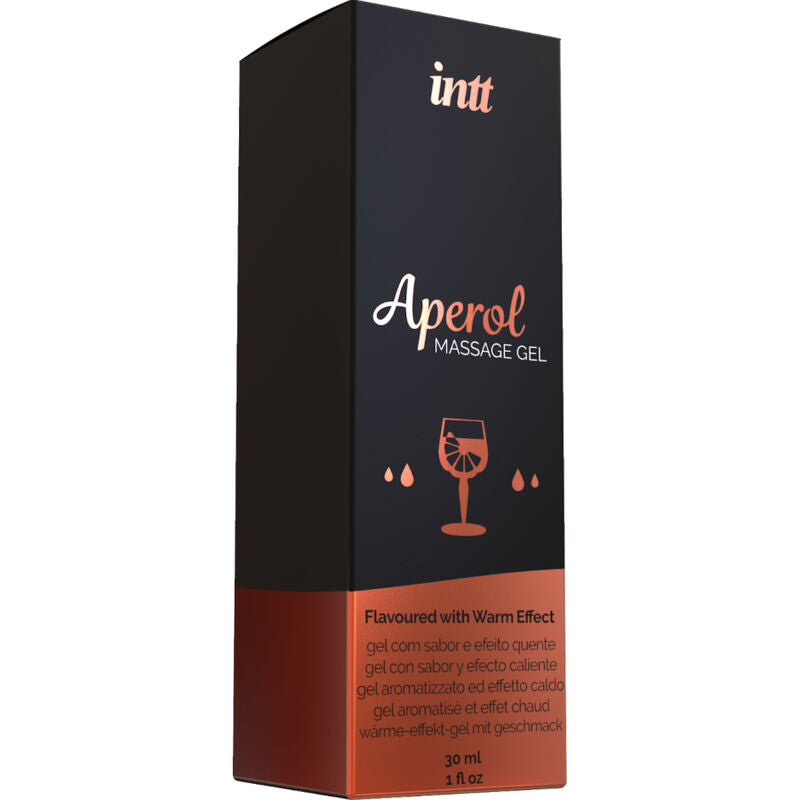 Gel da Massaggio Erotico Baciabile Intt — Aroma Aperol, Effetto Calore