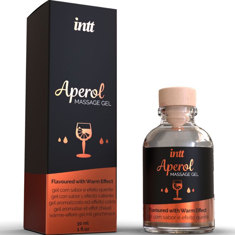 Gel da Massaggio Erotico Baciabile Intt — Aroma Aperol, Effetto Calore