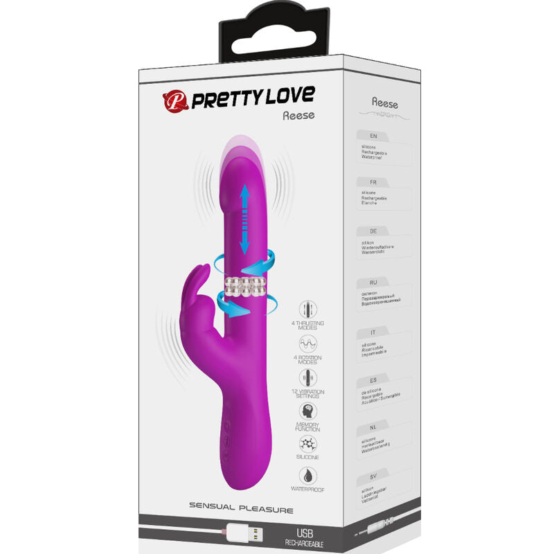 Vibratore Rabbit Punto G Pretty Love Reese — Viola
