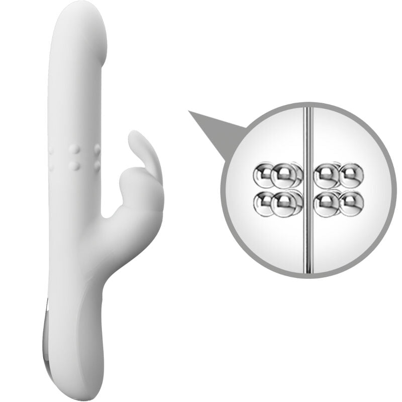 Vibratore Rabbit Rotante Pretty Love Reese — Argento