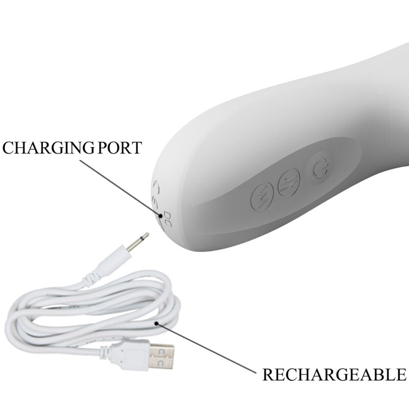 Vibratore Rabbit Rotante Pretty Love Reese — Argento