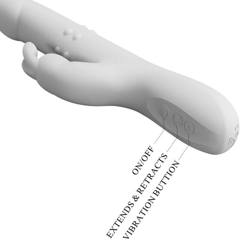Vibratore Rabbit Rotante Pretty Love Reese — Argento