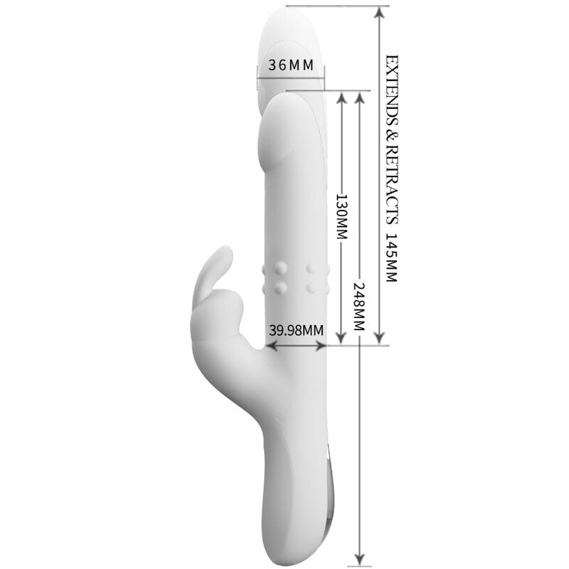 Vibratore Rabbit Rotante Pretty Love Reese — Argento