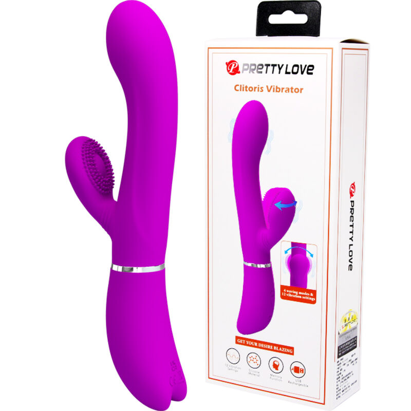 Vibratore Rabbit Punto G Pretty Love — Silicone, Doppia Stimolazione