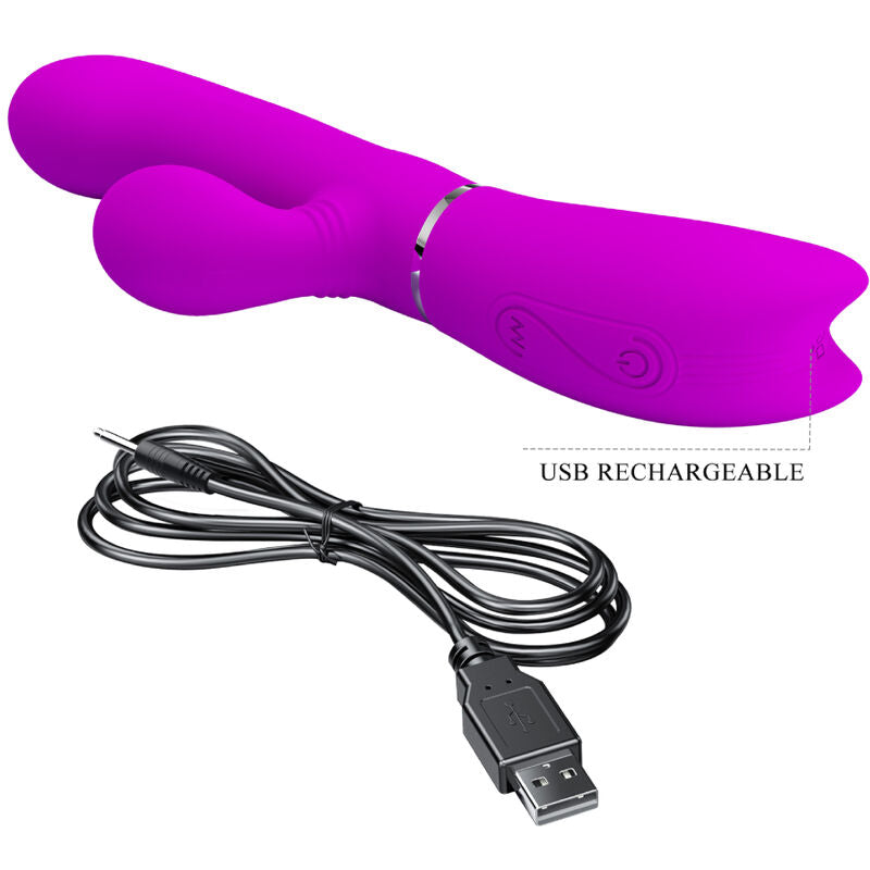 Vibratore Rabbit Punto G Pretty Love — Silicone, Doppia Stimolazione