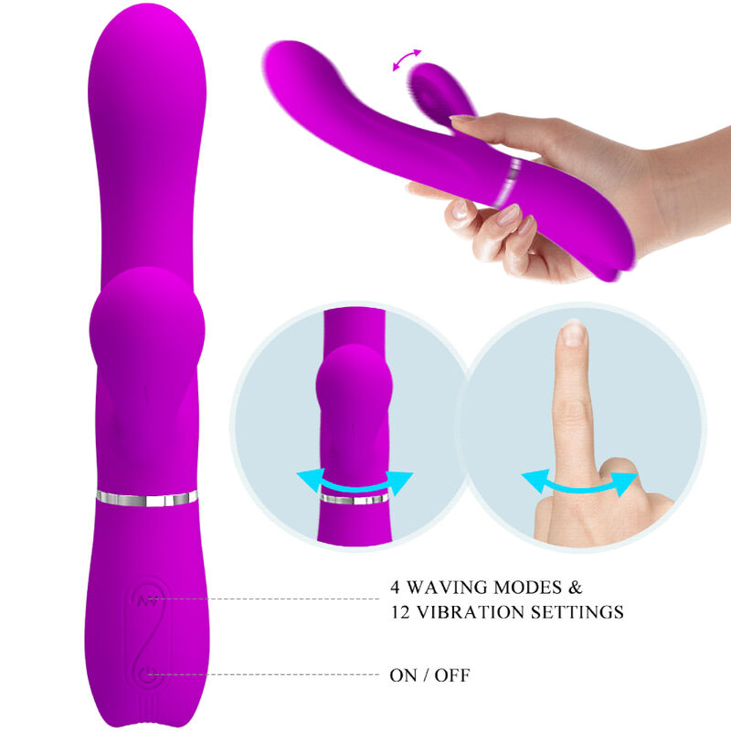 Vibratore Rabbit Punto G Pretty Love — Silicone, Doppia Stimolazione