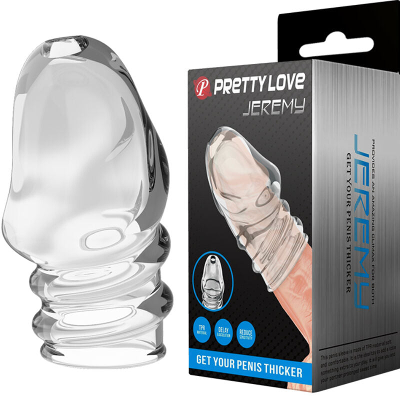 Guaina Fallica Ritardante Pretty Love Jeremy — TPR Trasparente