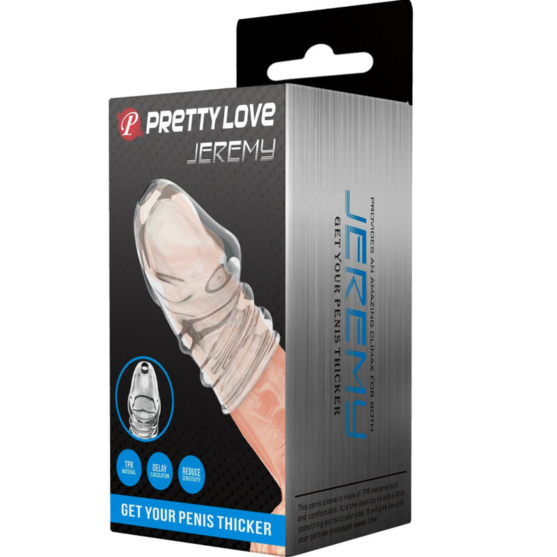Guaina Fallica Ritardante Pretty Love Jeremy — TPR Trasparente