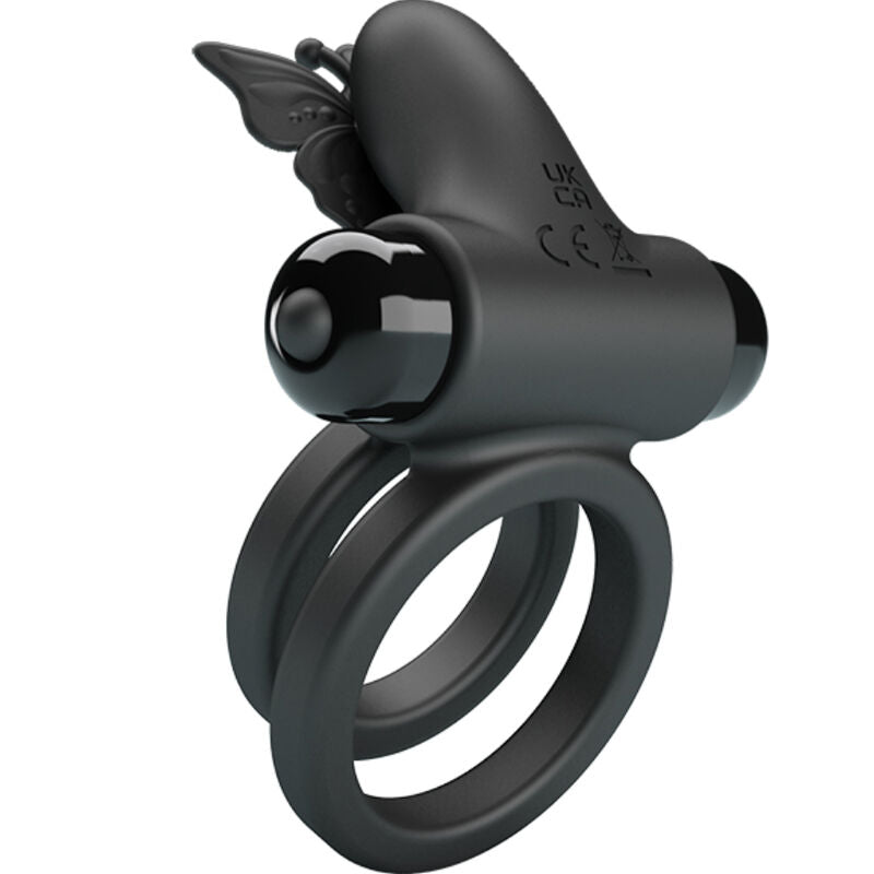 Anello Fallico Vibrante Doppio Pretty Love — Silicone, 10 Funzioni