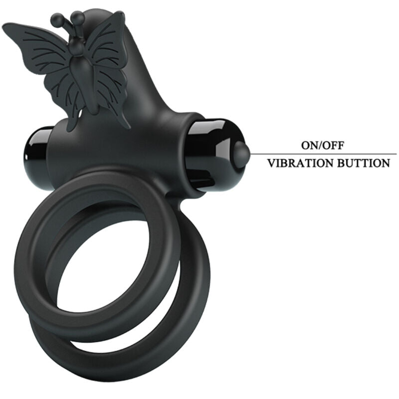 Anello Fallico Vibrante Doppio Pretty Love — Silicone, 10 Funzioni