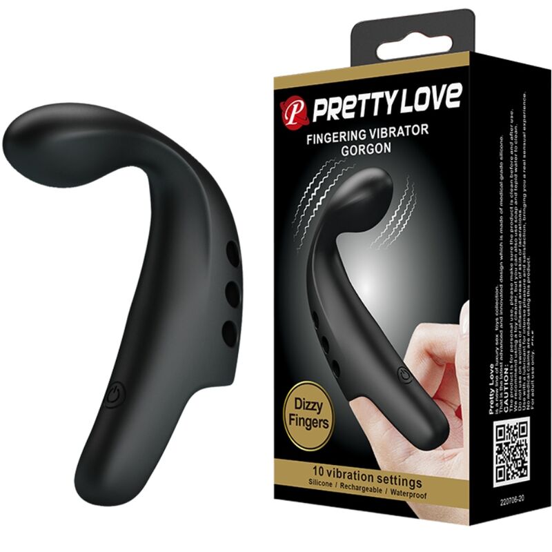 Vibratore da Dito Pretty Love Gorgon — Silicone, 10 Modalità