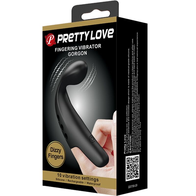 Vibratore da Dito Pretty Love Gorgon — Silicone, 10 Modalità